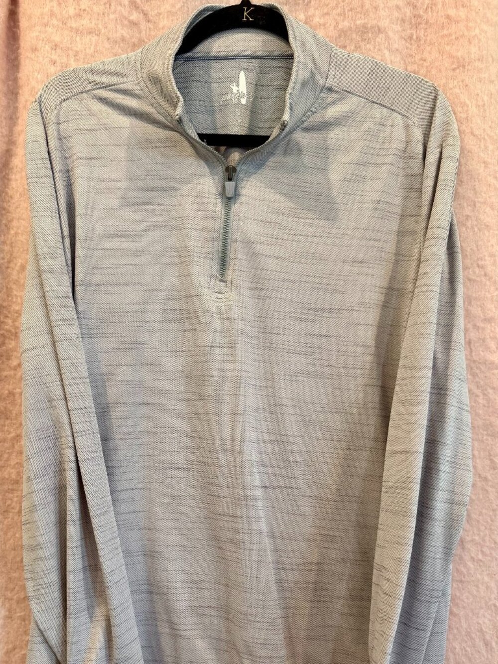 johnnie- o , grey quarter zip mens size L